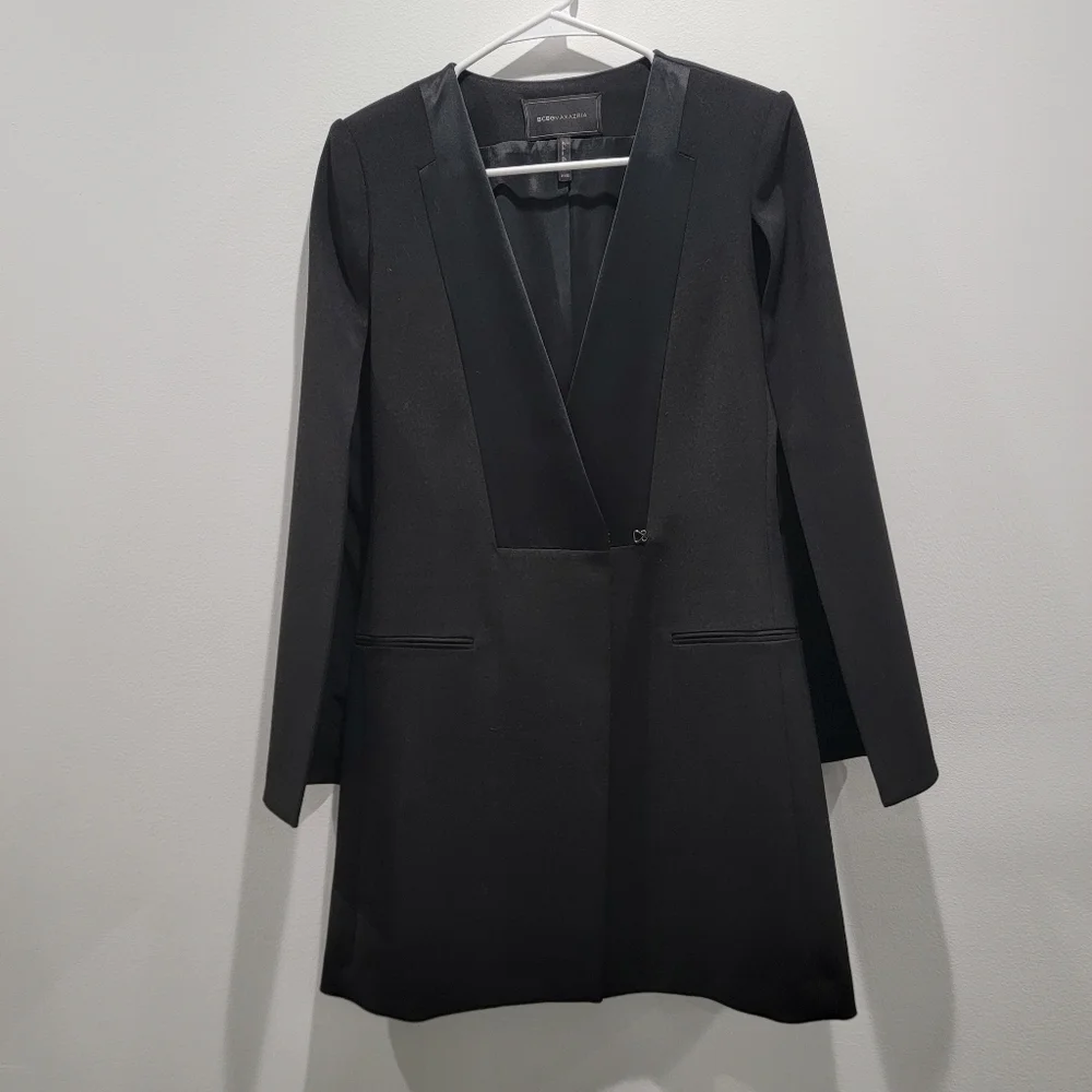 XXS BCBG Maxazria Black Cape Vest/Blazer - Picture 1 of 5